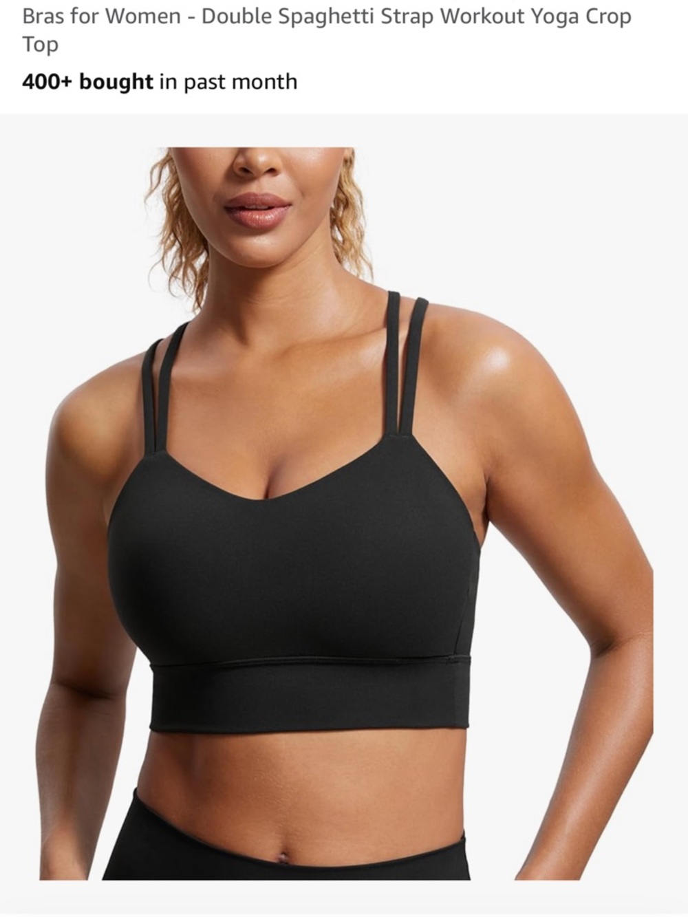 CRZ YOGA Softness Mold Butterluxe Strappy Longline Sports Bra Crop Top XL